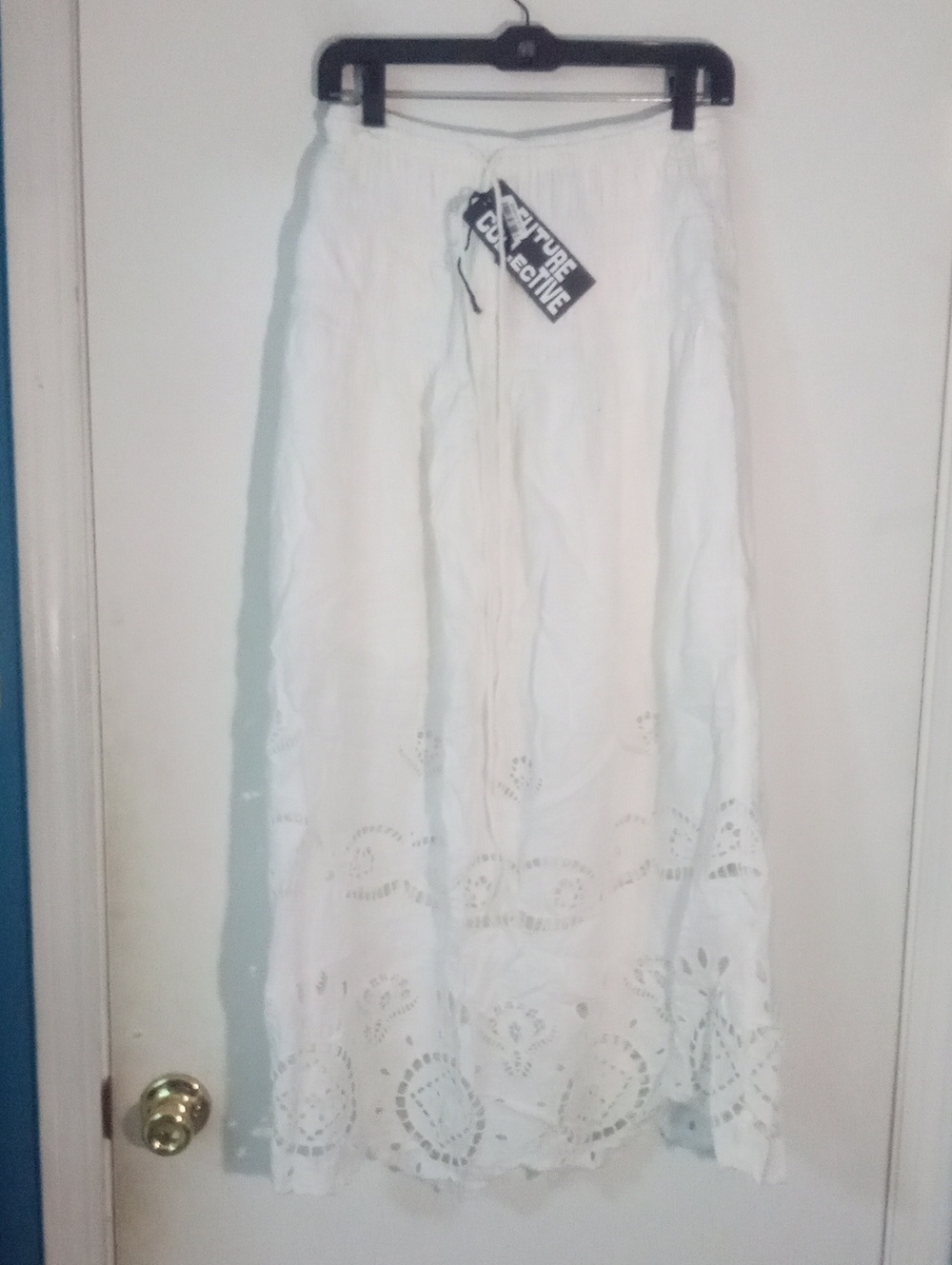 * Future Collective White Eyelet Maxi Skirt New with Tags NWT $45